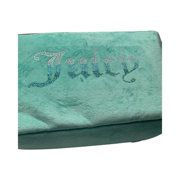NWT Juicy Couture Teal Cosmetic Bag with Travel Toiletry Bottle NWT - Picture 11 of 14